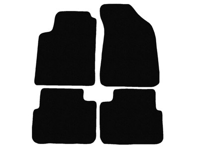 Velour Fußmatten für Lancia Delta III 5t H/B 2008-2014, Schwarz x14 Rand