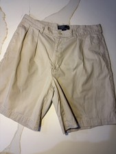 Vintage Polo Ralph Lauren Tyler Short Khaki Pleated Shorts Men  s Size 36 USA