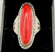 Southwestern Sterling Silver 925 Ring Carnelian Size 7
