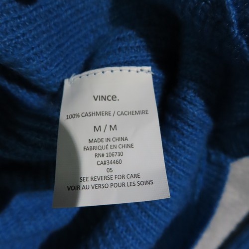 VINCE Pullover Damen mittelblau 100% Kaschmir Rundhals Pulli weicher Strick - Bild 3 von 8