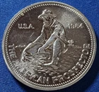 A Vintage 1984 Engelhard Prospector 1 oz .999 Silver  Round