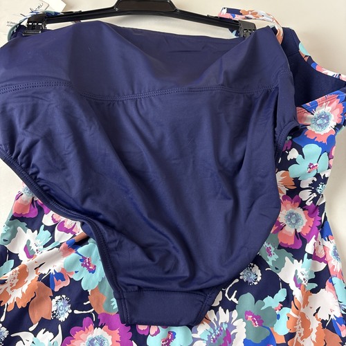 Conjunto de Traje de Baño Tankini Leilani Talla 10 Parte Superior de Natación Parte Inferior 2 Piezas Floral Nuevo - Imagen 5 de 8
