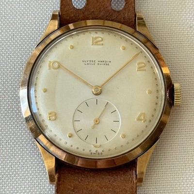 Vintage Ulysse Nardin 14K Solid Gold Manual Wind Men s Watch