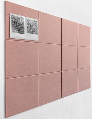 Felt Wall Tiles Large Cork Board 12 Pack Pink Aesthetic Bulletin Pinboard