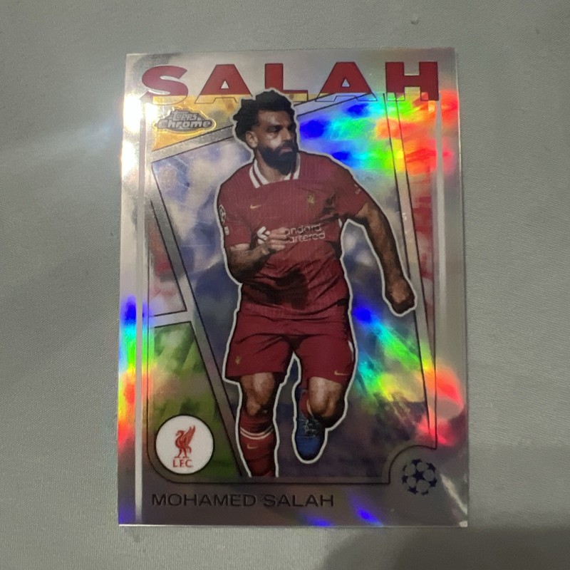 Mohamed Salah 2024-25 Topps Chrome UEFA Club Hero Variation SSP #87 Liverpool