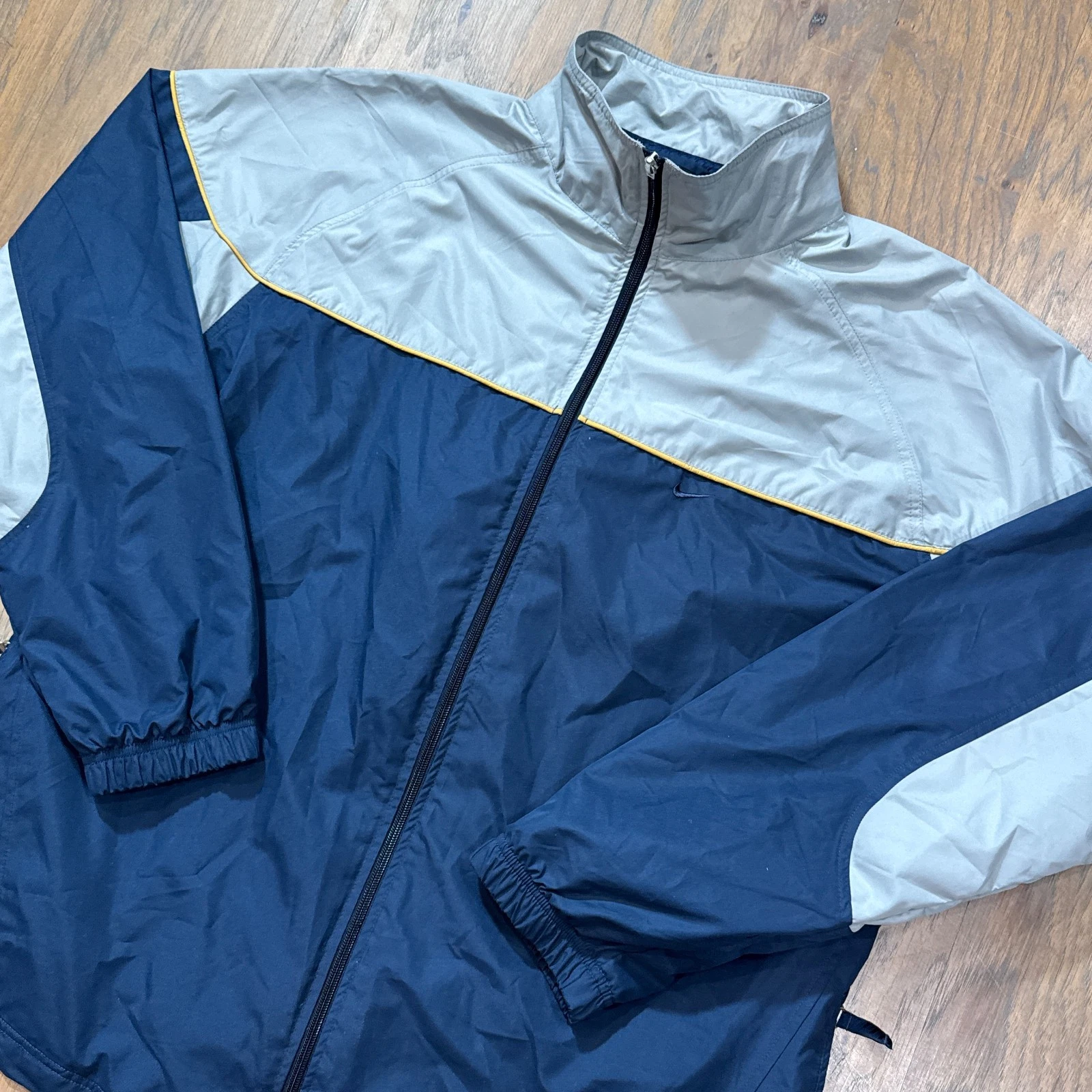 Vintage Nike Jacket Mens XL Blue Lightweight Full Zip Windbreaker Track Street