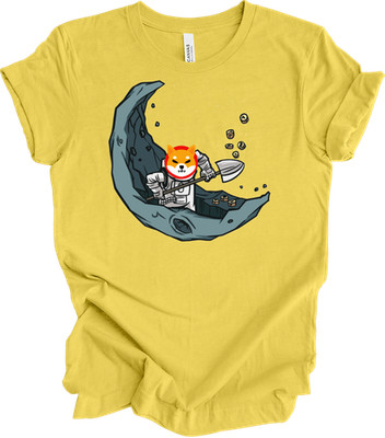 Shiba Inu Astronaut Crypto T-Shirt SHIB Moon Mining Mens Streetwear Space Tee
