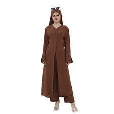Abaya Women Muslim Islamic Blouse Top Pants Sets Islamic Outfits Suit 2 Piece