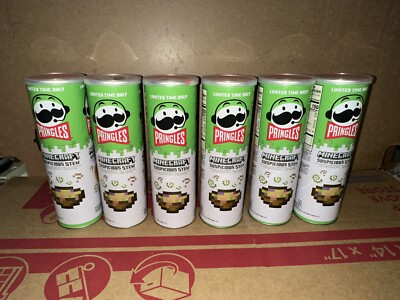Lot of 6 Cans Limited Edition Minecraft Suspicious Stew Pringles Chips Sealed