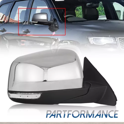 Mirror For 2011-2022 Jeep Grand Cherokee Passenger Side Chrome Heated 68236930AF