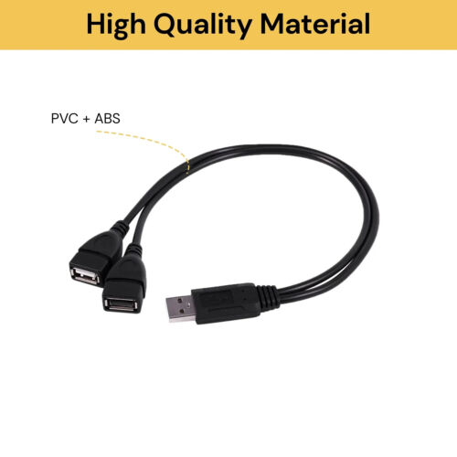 Double USB Extension 1Male To 2-Female Y Cable Cord Dual Adapter Splitter Type A - Picture 5 of 11