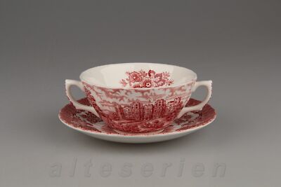 Suppentasse mit Untere British Anchor Old Country Castles rot