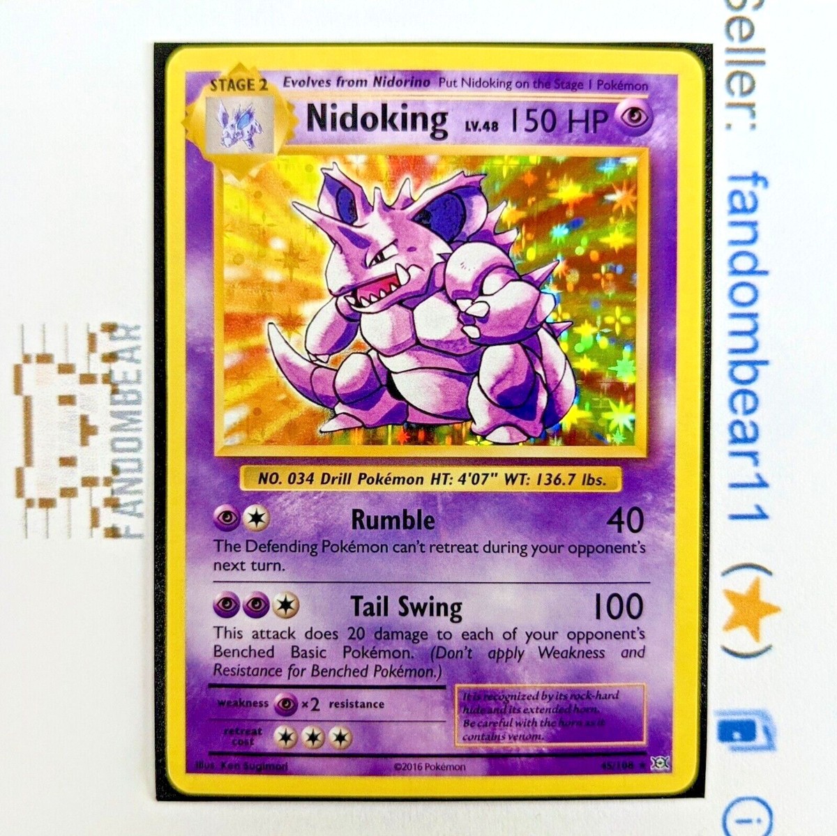 ポケモンカードゲーム 1999 Nidoking-Holo 1ed PSA5 ポケモンカードゲーム 1999 Nidoking-Holo 1ed PSA5 1999