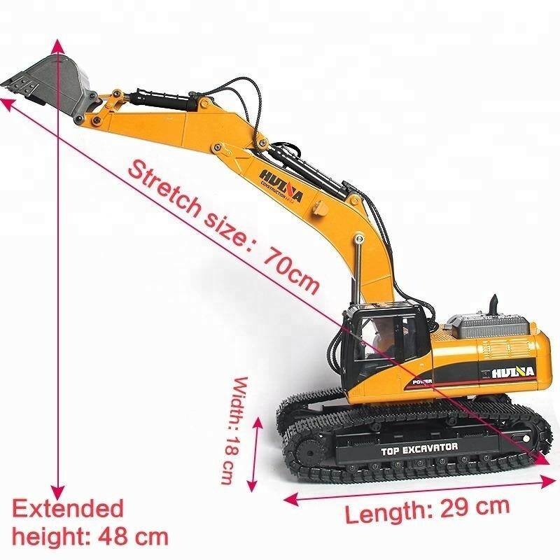 Huina 1580 V4 RC ALL METAL EXCAVATOR TOY | eBay