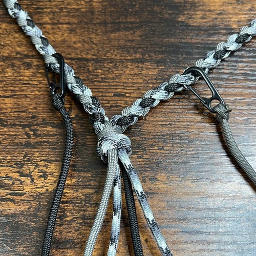 Paracord Schnellwechsel Ruf Schlüsselband Entenjagd schwarz weiß grau SUPER! - Bild 3 von 9
