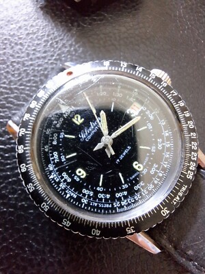 Vintage  Selectron Computer - Slide Rule Bezel Wristwatch