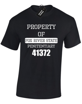 PROPERTY OF FOX RIVER HERREN T-SHIRT GEFÄNGNIS BREAK GEFÄNGNIS T-TASCHE SCHICKES KLEID DESIGN