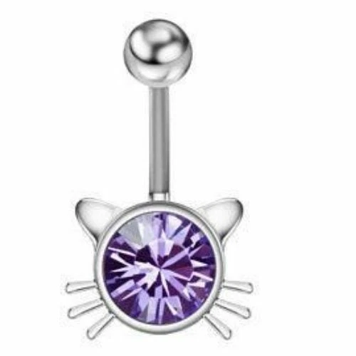 Cat belly 2024 button ring