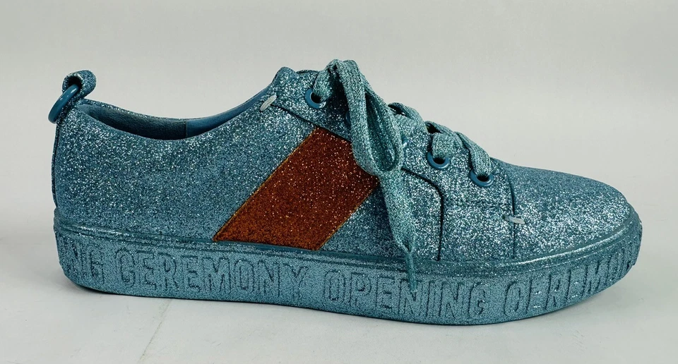 Zapatillas Ceremonia de Apertura “La Ciénega” Azul/Naranja Brillo Talla 39 USADAS UNA VEZ Foto 2 de 4