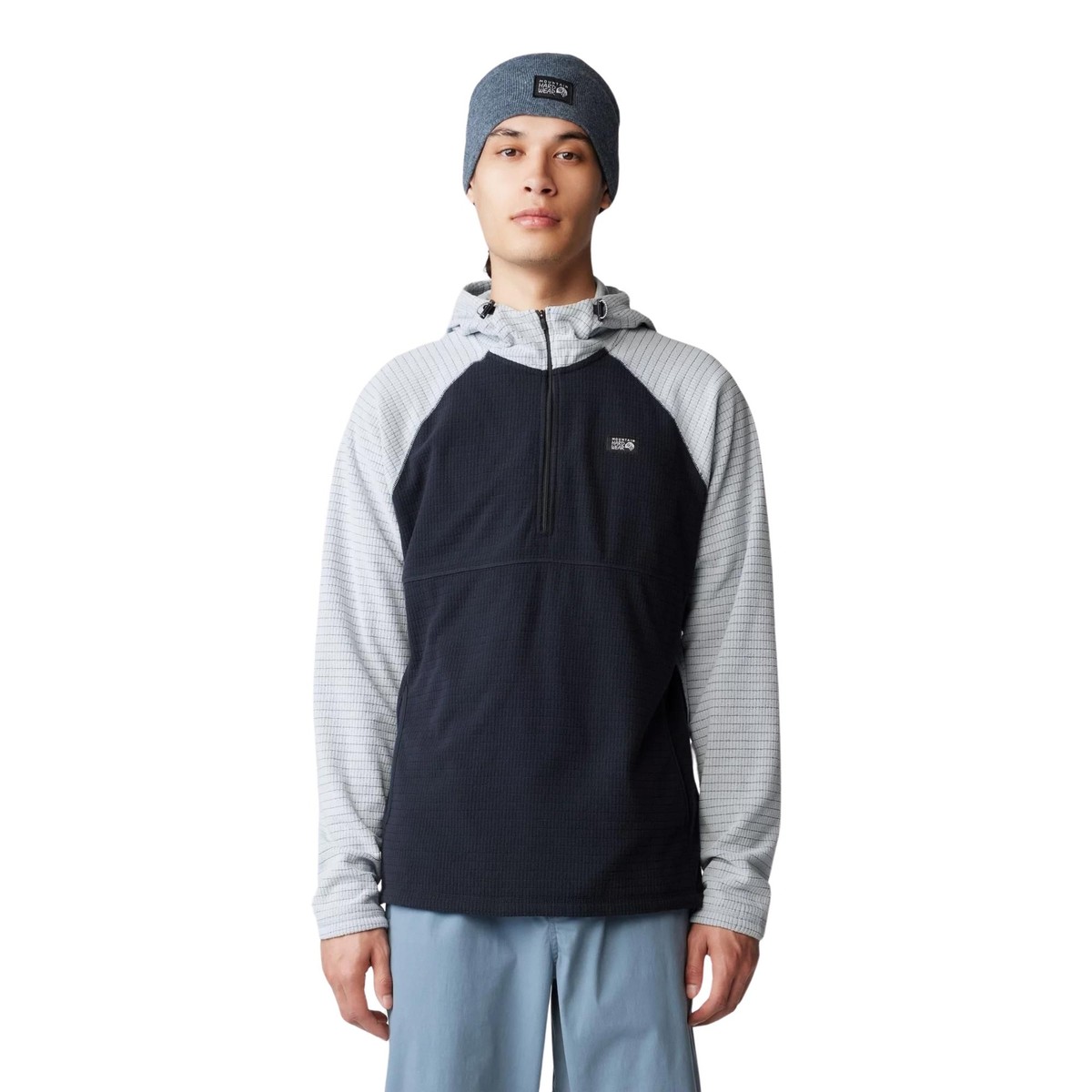 Pull Capuche Mountain Hardwear – Homme – Taille L – Gris/vert – Extérieur – Occasion Parfait état