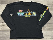 Rare Vintage NINTENDO Pokemon Charizard Blastoise 1999 Shirt Size Youth XL Black