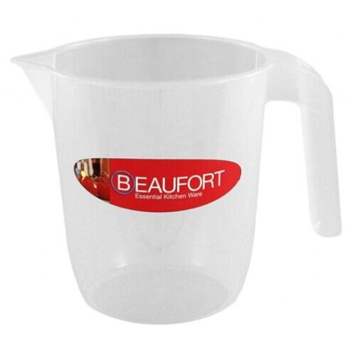 Beaufort Kitchen Cooking Baking Plastic Measuring Jug with Handle 1L - Clear