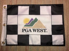PGA WEST GOLF COURSE LPGA PGA TOUR PIN FLAG W GROMMETS FREE SHIP AUTOGRAPHS