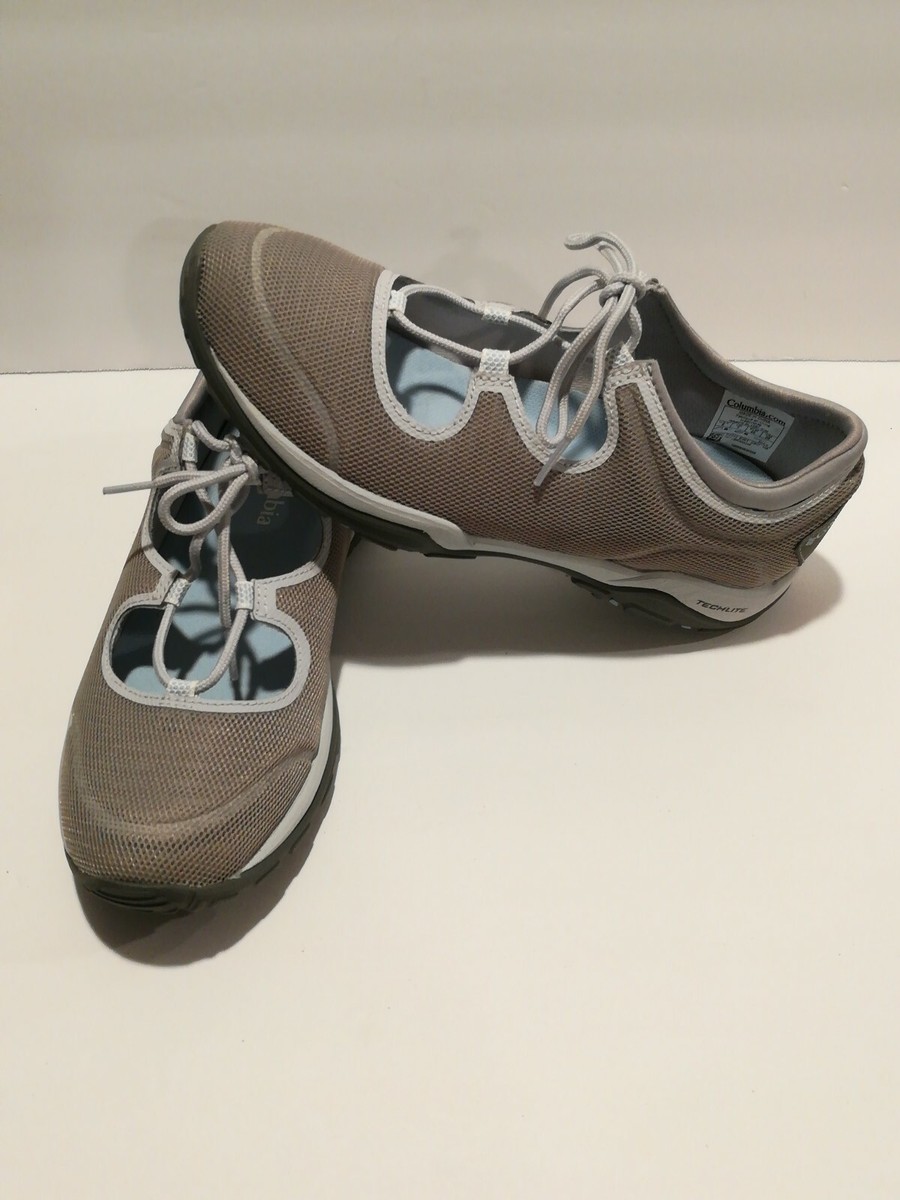 Columbia Gray Lace Up Athletic Shoes | Size 9 Columbia Womens Size 9 Flat Lace Up Athletic Shoes Grey Sea  main image 3