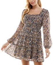 City Studio Fit & Flare BoHo Short Dress Sz M