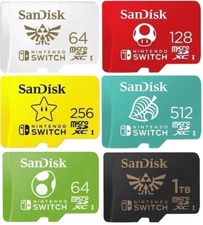 SanDisk 64GB 128GB 256GB 512GB 1TB microSDXC 100MB/s microSD Nintendo Switch LOT