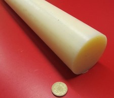 Nylon 66 Round Rod, Natural Tint  3" Dia 3.00" x 48" Length