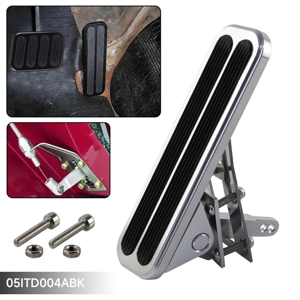 BILLET POLISHED ALUMINUM FLOOR MOUNT GAS THROTTLE PEDAL CHEVY FORD MOPAR Foto 4 de 4