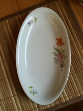 KPM Krister Servierschale Nr. 31 Streu Blümchen Florales Dekor 25 cm lang antik