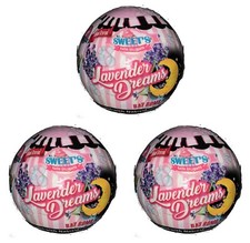 Lot 3 Scented MC Sweets Lavender Dreams Bath Bombs Fizzy Fragrant Party in Tub