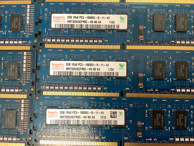 Lot Of 8 Hynix Memory 2GB 1 Rx8 PC3-10600U Desktop RAM DDR3 | eBay