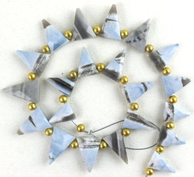 Super Quality 21 Pieces Natural Bolder Opal Gemstone Faceted Triangle Shape Bead