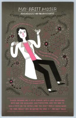 MAY-BRITT MOSER PSYCHOLOGIST NEUROSCIENTIST WOMEN IN SCIENCE SERIES POSTCARD