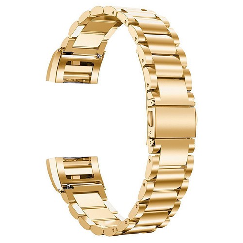Bracciale da polso in acciaio inox cinturino chiusura pieghevole per Fitbit Charge 2 - Foto 10 di 21