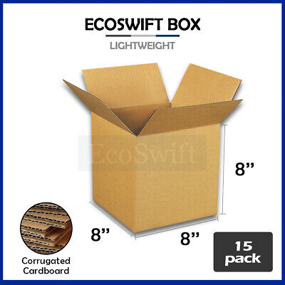 15 8x8x5 Cardboard Packing Mailing Moving Shipping Boxes Corrugated Box Cartons