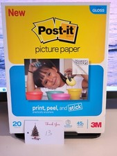 NEW 3M Post-it Semi-Gloss Picture Paper Print Peel Stick 13 Sheets