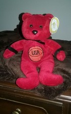 JC Bears Celebrity Bears Beanie Bear 9 Red with Basketball 12/5/98