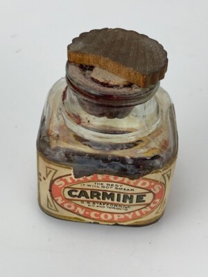 Carmine Ink C.I.David & Sons Date 1900-20 Size 47 x 47 x 27 mm (e329)