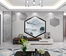 3D Simple Hexagon 9485NA Wallpaper Wall Mural Removable Self-adhesive Fay
