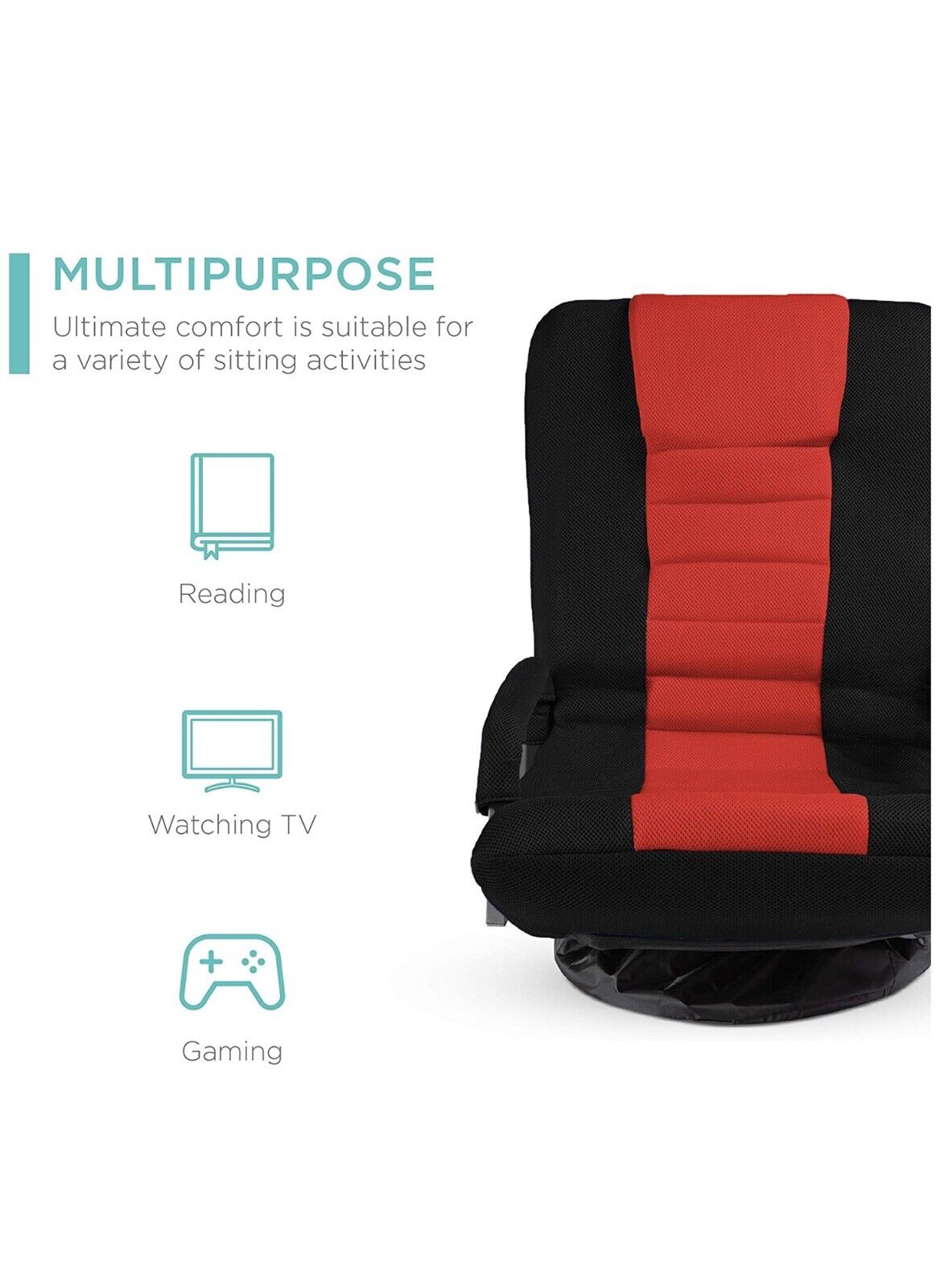 Red 360 Degree Gaming Swivel Chair (a) N10