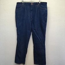 VTG Wrangler Jeans Mens 42x32 40x32 Blue Dark Wash Cowboy Cut Denim USA 936DEN