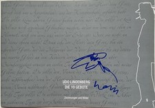 Udo Lindenberg SIGNIERT Zeichnung Katalog 10 Gebote Autogramm Unterschrift