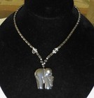 VINTAGE BLACK HEMATITE NECKLACE CHOKER BEAUTIFUL ELEPHANT FIGURINE DESIGN — photo 7