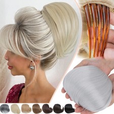 100 Real As Human Messy Bun Clip in Hair Extensions Scrunchie Updo Chignon Lady