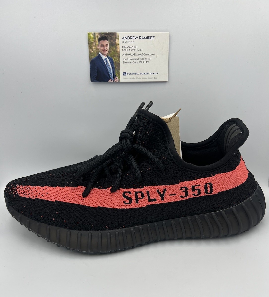 Size 8.5 - adidas Yeezy Boost 350 V2 Low Red Stripe 190308891599| eBay