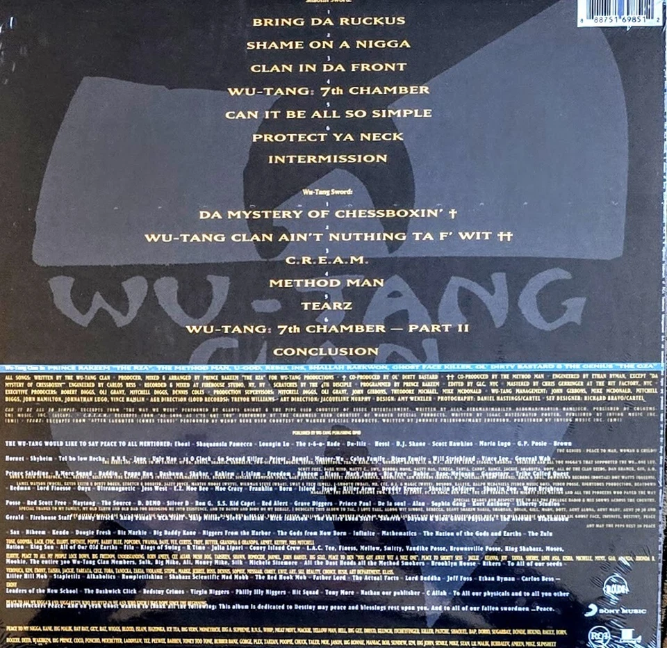 WU-TANG CLAN ENTER THE WU-TANG (36 CHAMBERS) - VINYL LP " NEW " - Image 2 of 2